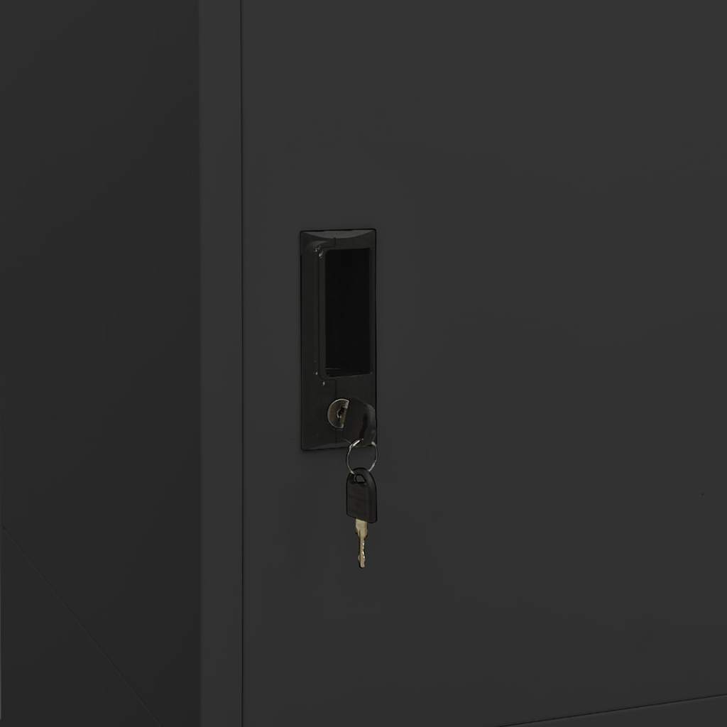 Kleiderschrank Anthrazit 80x50x180 cm Stahl
