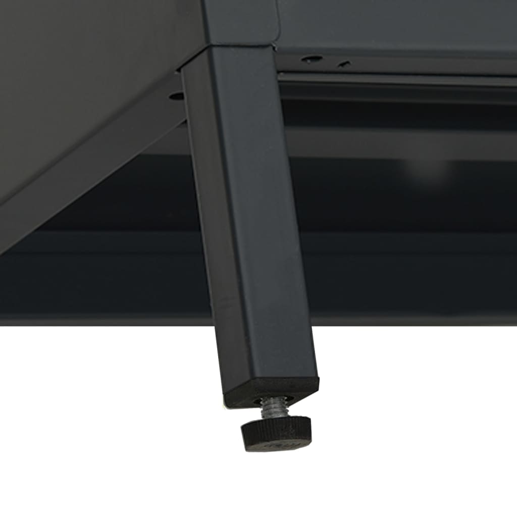 TV-Schrank Schwarz 105x35x52 cm Stahl und Glas
