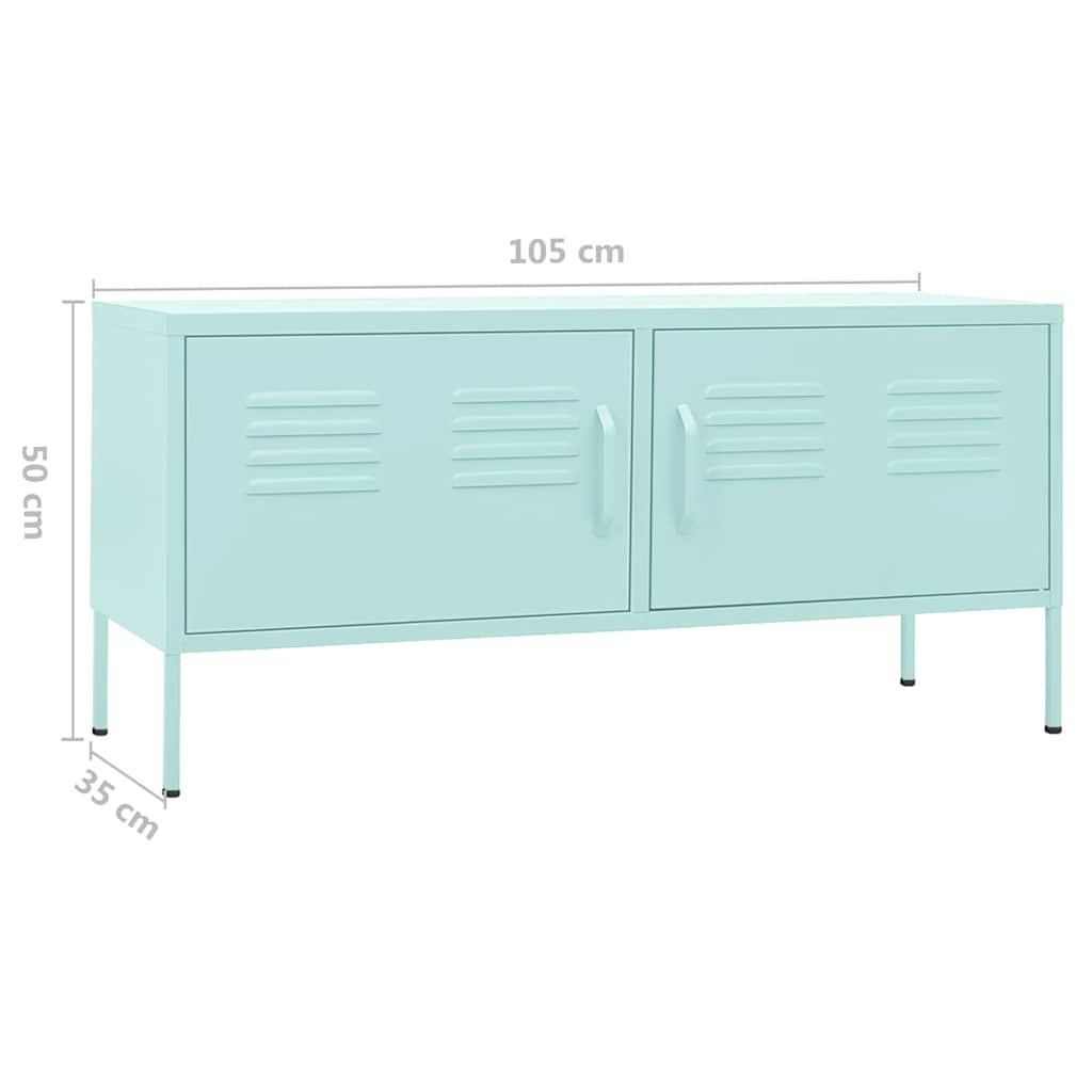 TV-Schrank Minzgrün 105x35x50 cm Stahl