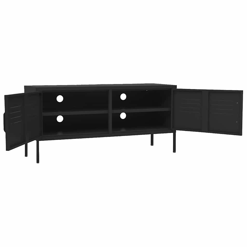 TV-Schrank Schwarz 105x35x50 cm Stahl