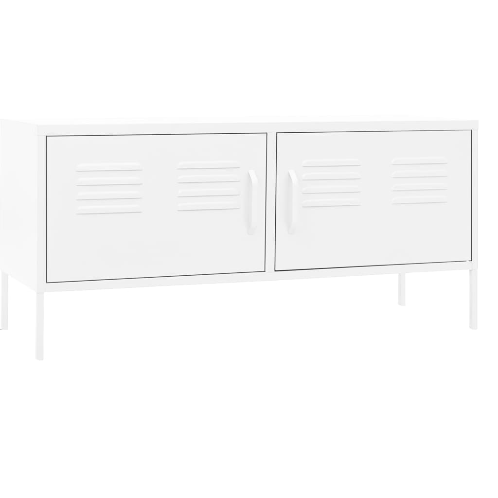 TV-Schrank Weiß 105x35x50 cm Stahl