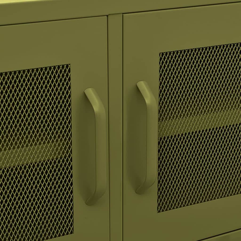TV-Schrank Olivgrün 105x35x50 cm Stahl