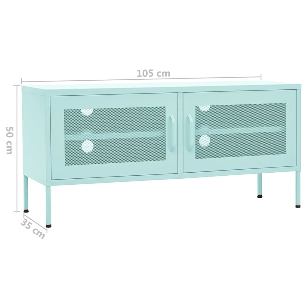 TV-Schrank Minzgrün 105x35x50 cm Stahl