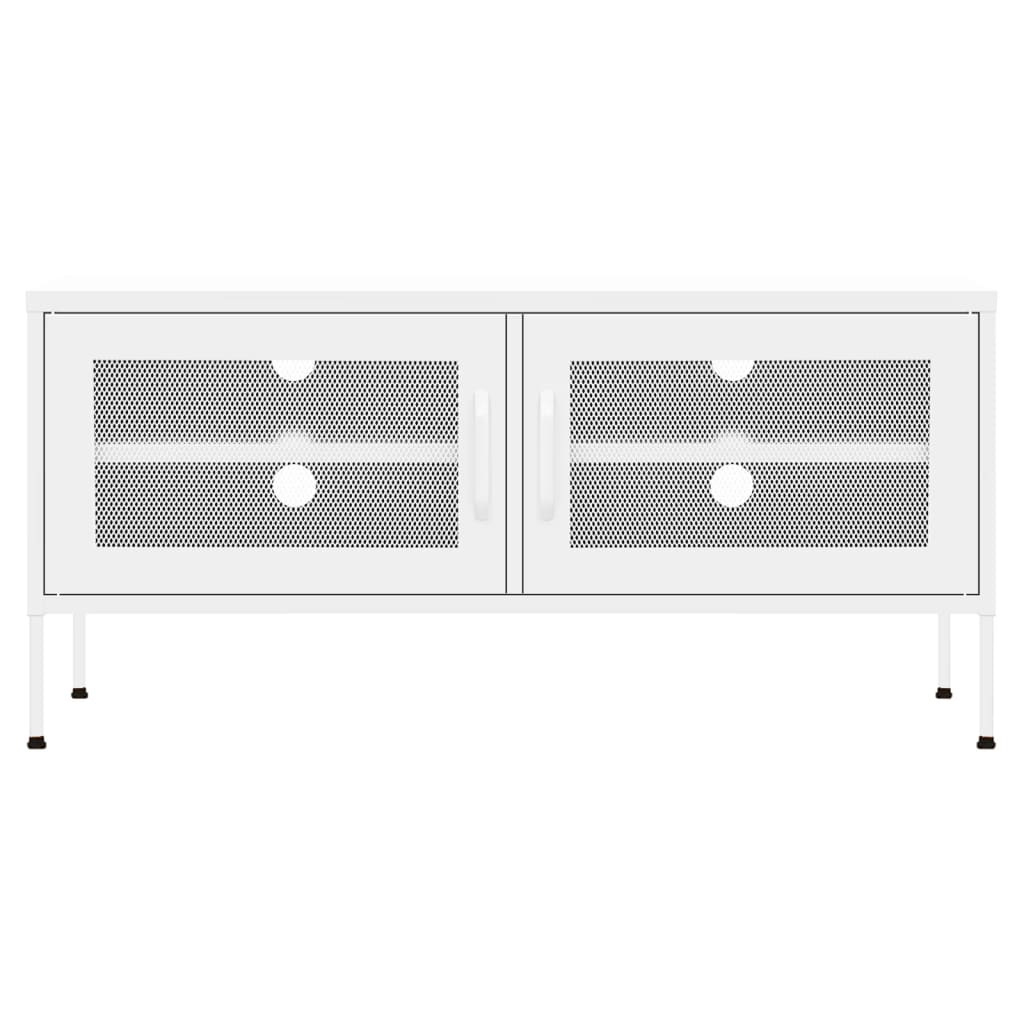 TV-Schrank Weiß 105x35x50 cm Stahl