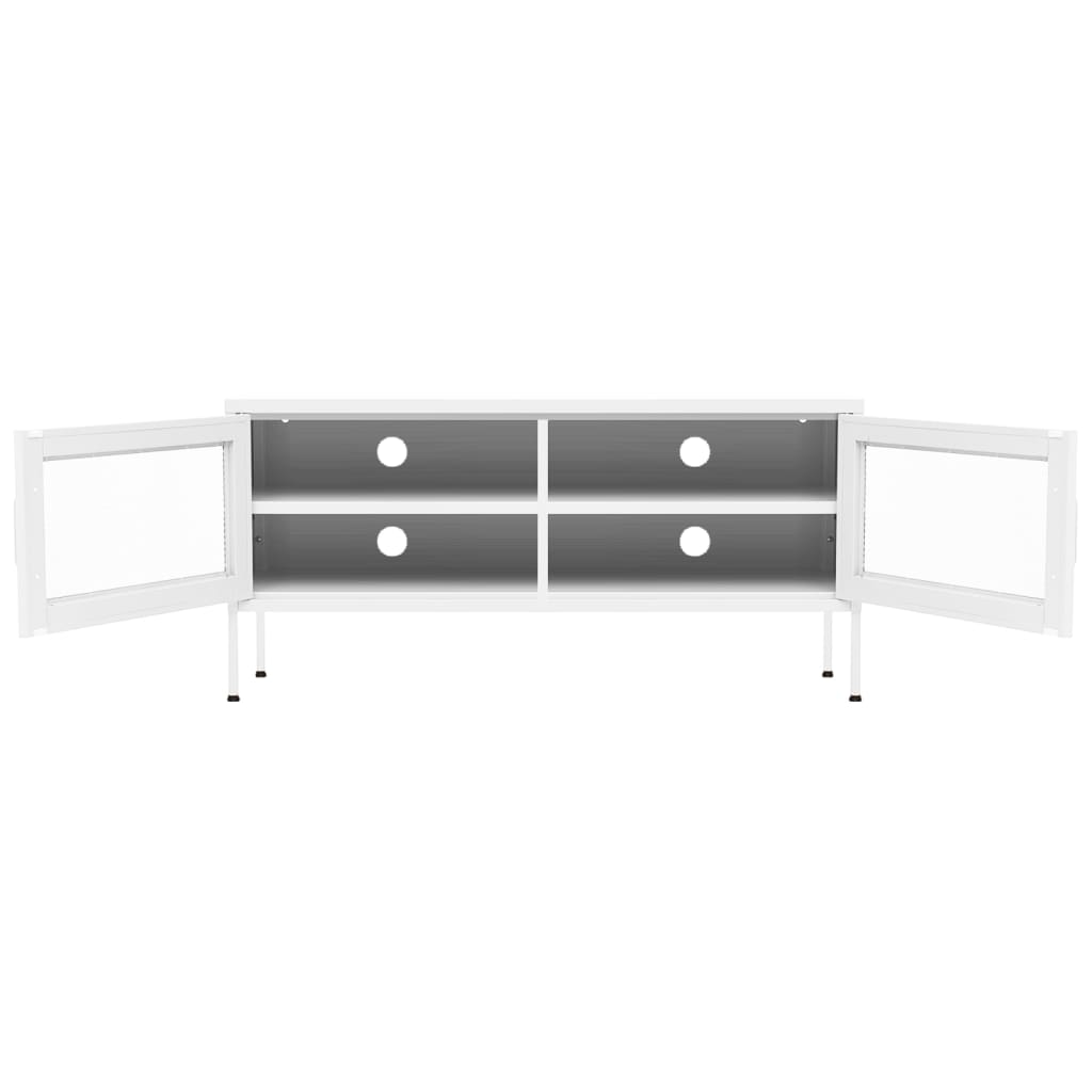 TV-Schrank Weiß 105x35x50 cm Stahl