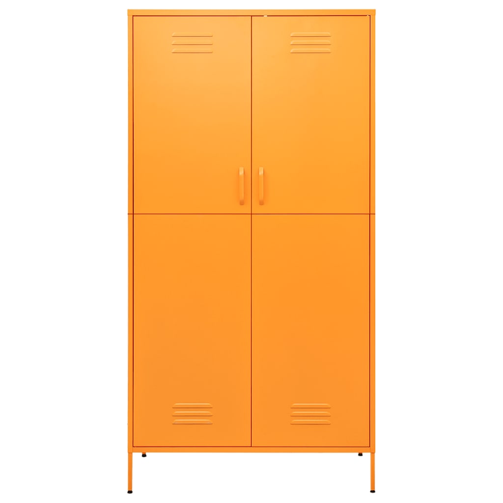 Kleiderschrank Senfgelb 90x50x180 cm Stahl