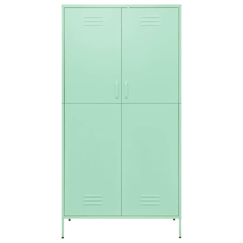 Kleiderschrank Minzgrün 90x50x180 cm Stahl