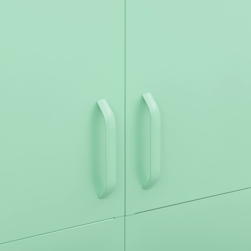 Kleiderschrank Minzgrün 90x50x180 cm Stahl