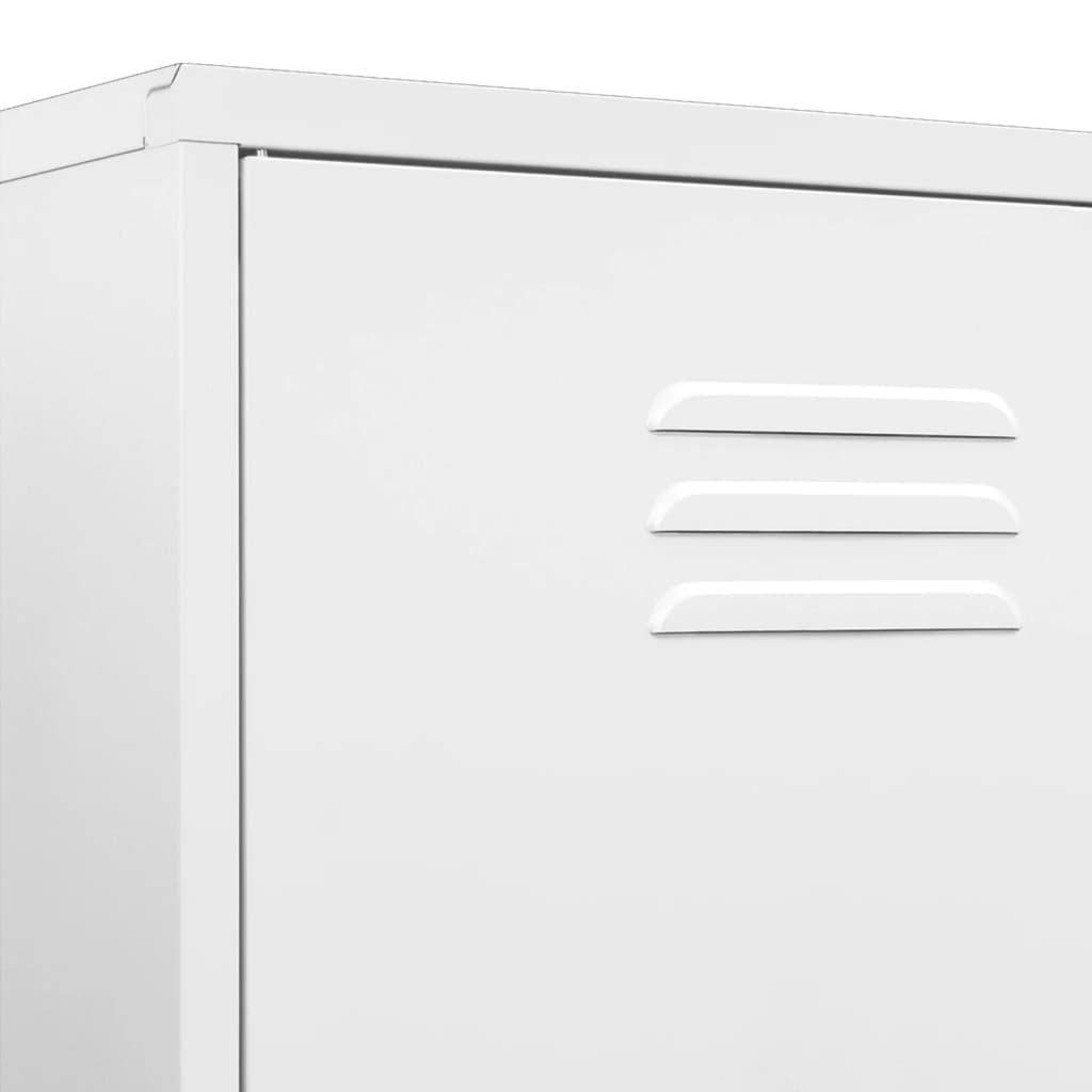 Kleiderschrank Weiß 90x50x180 cm Stahl