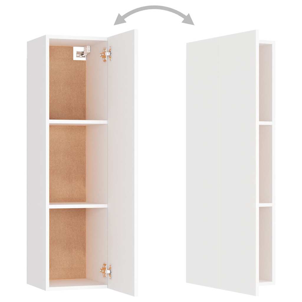 4-tlg. TV-Schrank-Set Weiß Holzwerkstoff