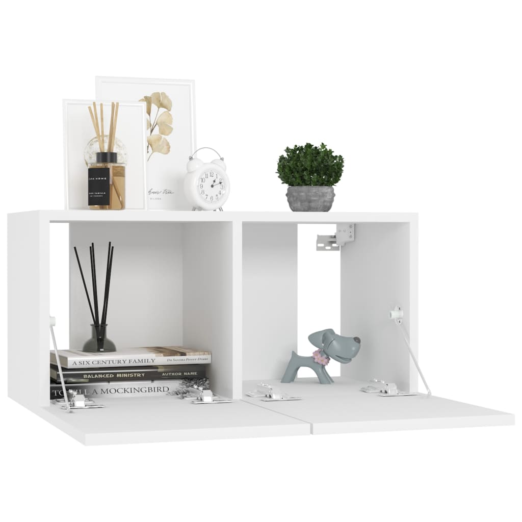 8-tlg. TV-Schrank-Set Weiß Holzwerkstoff