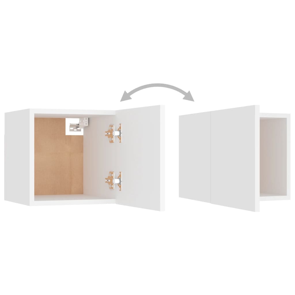 10-tlg. TV-Schrank-Set Weiß Holzwerkstoff