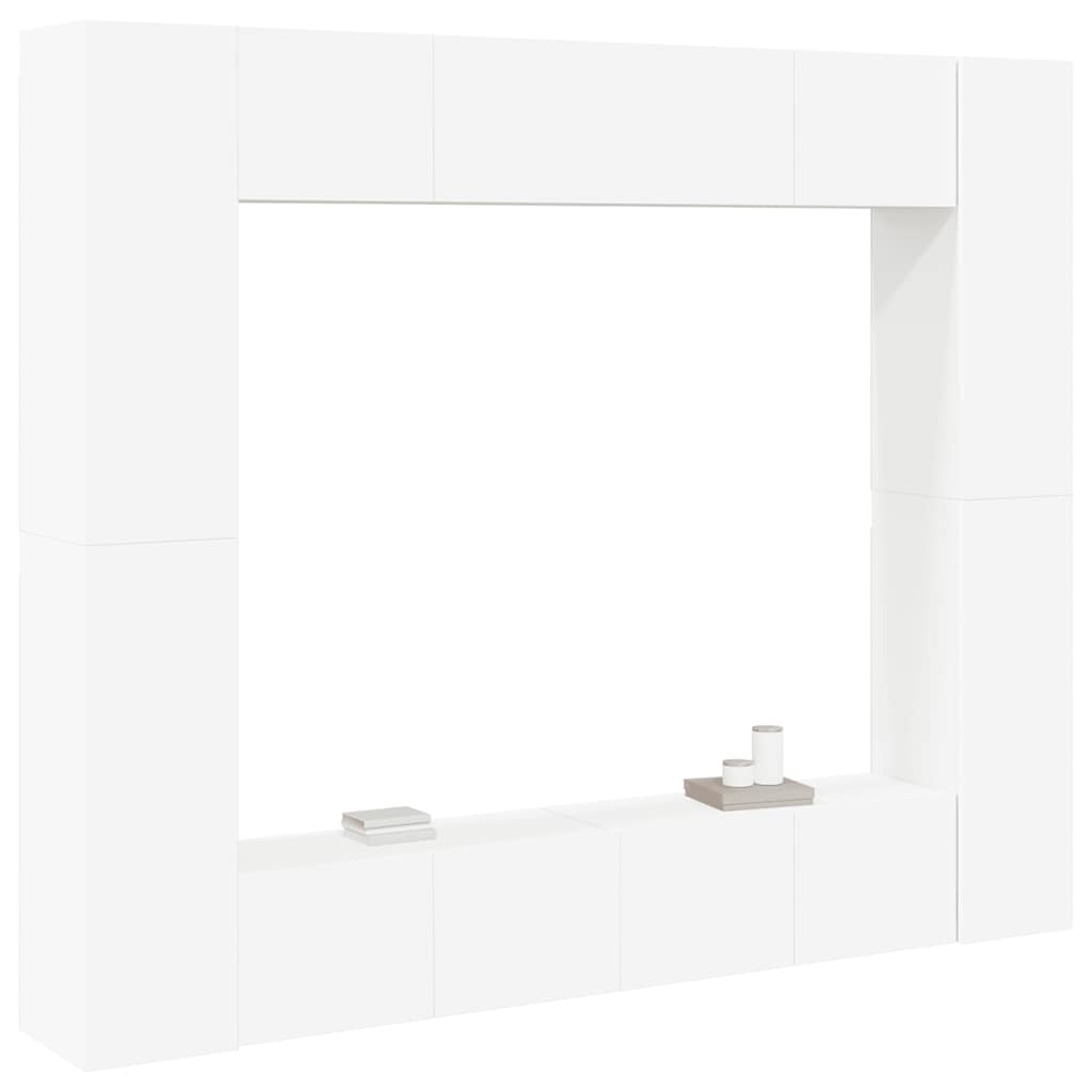 8-tlg. TV-Schrank-Set Weiß Holzwerkstoff