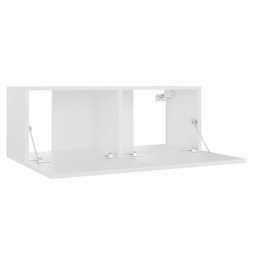 3-tlg. TV-Schrank-Set Weiß Holzwerkstoff