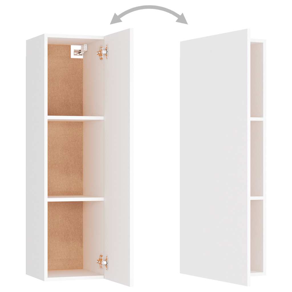 4-tlg. TV-Schrank-Set Weiß Holzwerkstoff