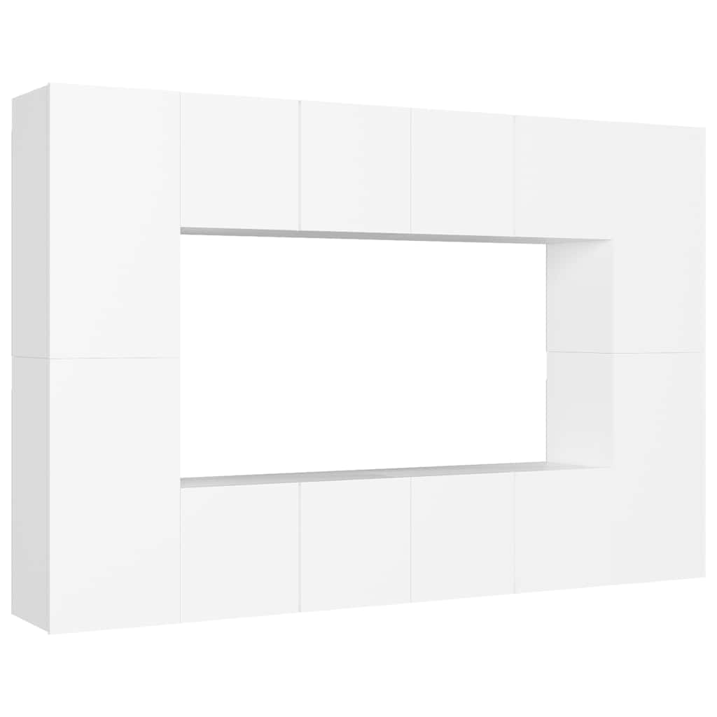 8-tlg. TV-Schrank-Set Weiß Holzwerkstoff