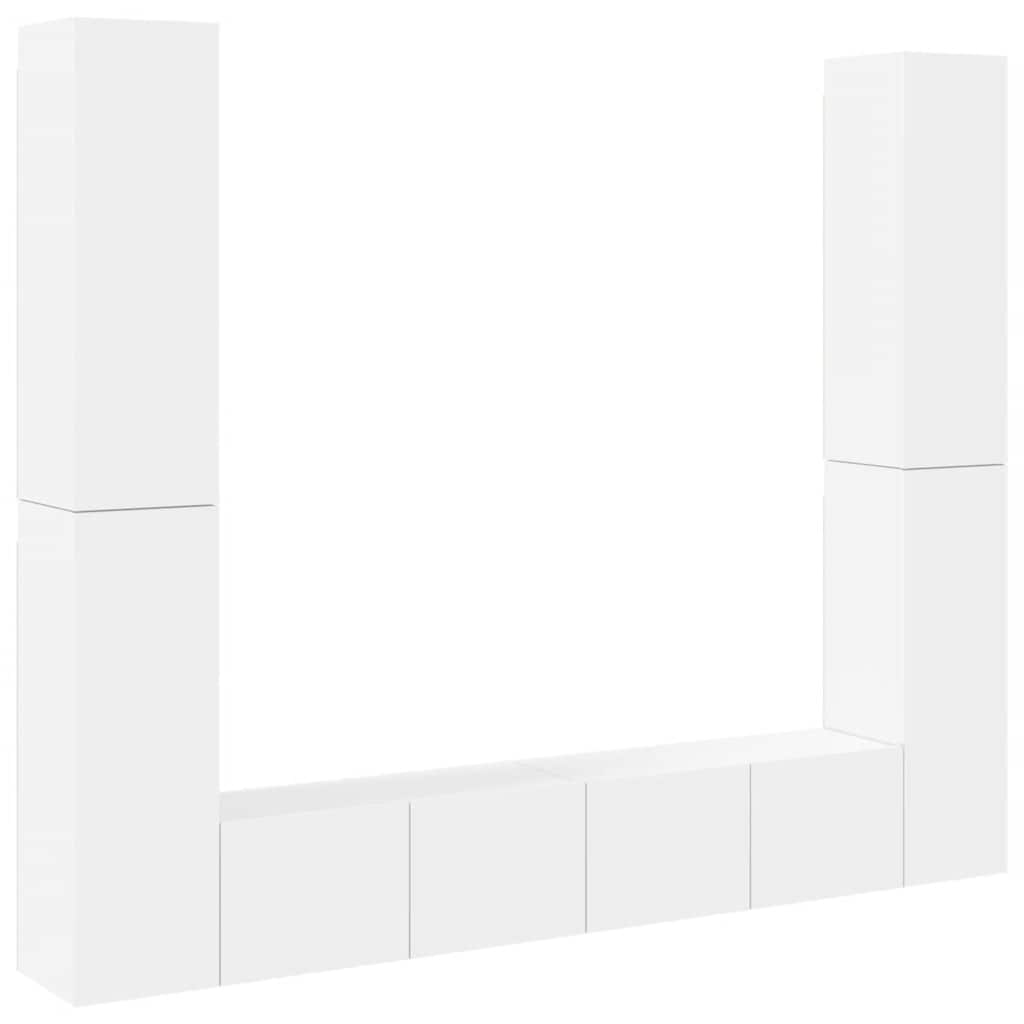 6-tlg. TV-Schrank-Set Weiß Holzwerkstoff