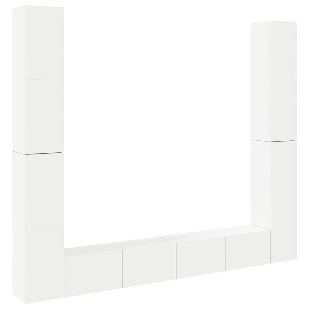 6-tlg. TV-Schrank-Set Weiß Holzwerkstoff