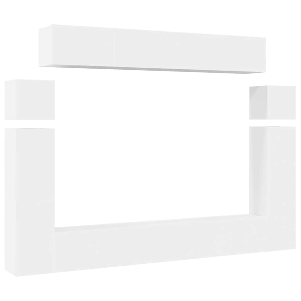 8-tlg. TV-Schrank-Set Weiß Holzwerkstoff