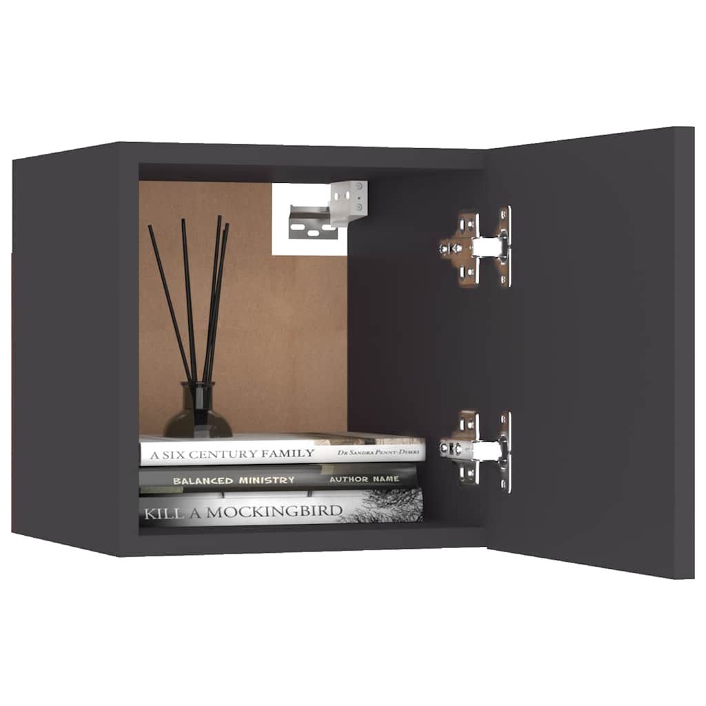 6-tlg. TV-Schrank-Set Grau Holzwerkstoff