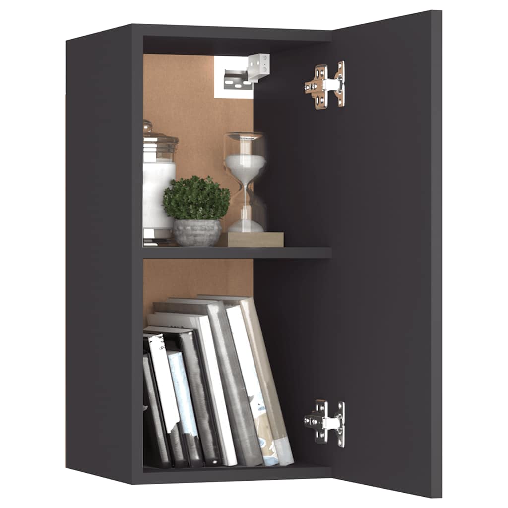 7-tlg. TV-Schrank-Set Grau Holzwerkstoff