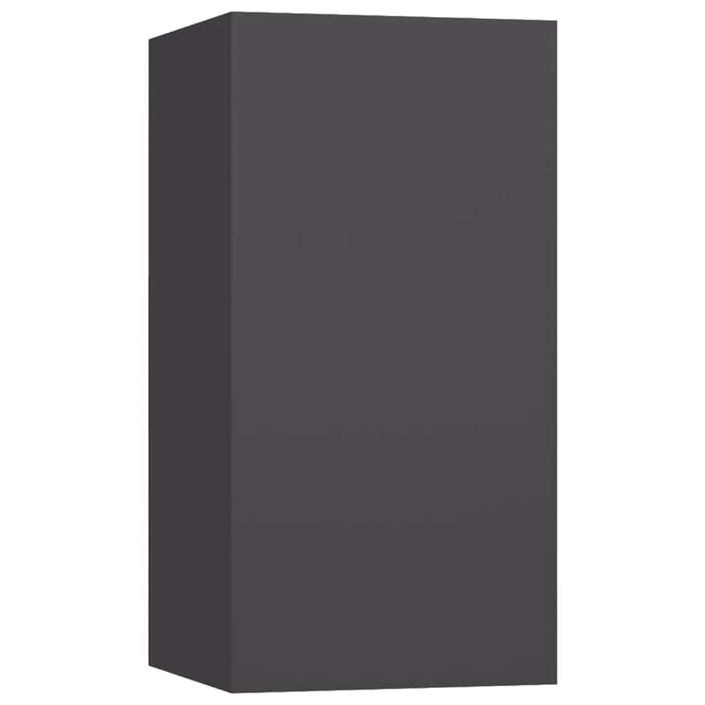 7-tlg. TV-Schrank-Set Grau Holzwerkstoff