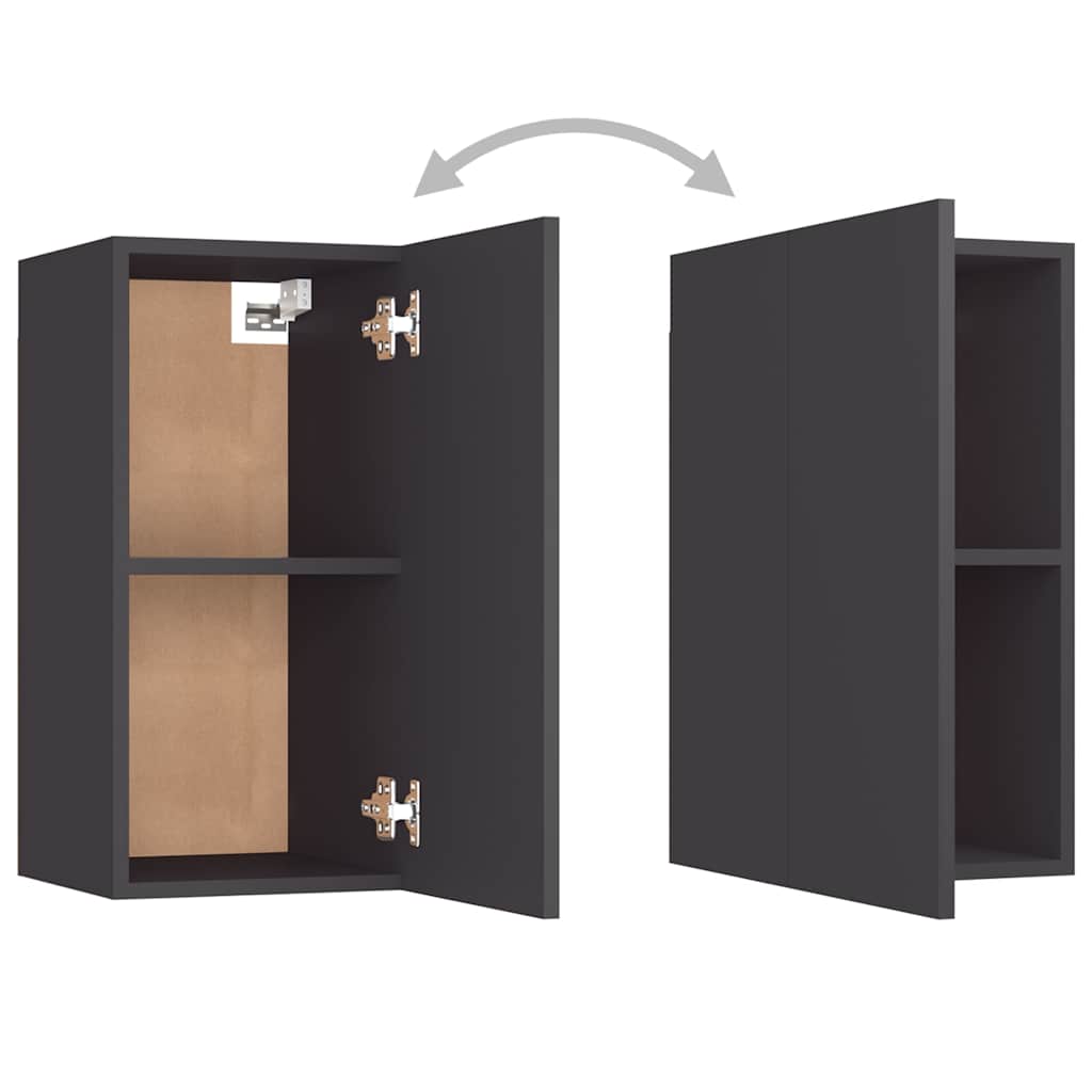 7-tlg. TV-Schrank-Set Grau Holzwerkstoff