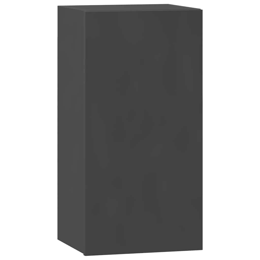 6-tlg. TV-Schrank-Set Grau Holzwerkstoff