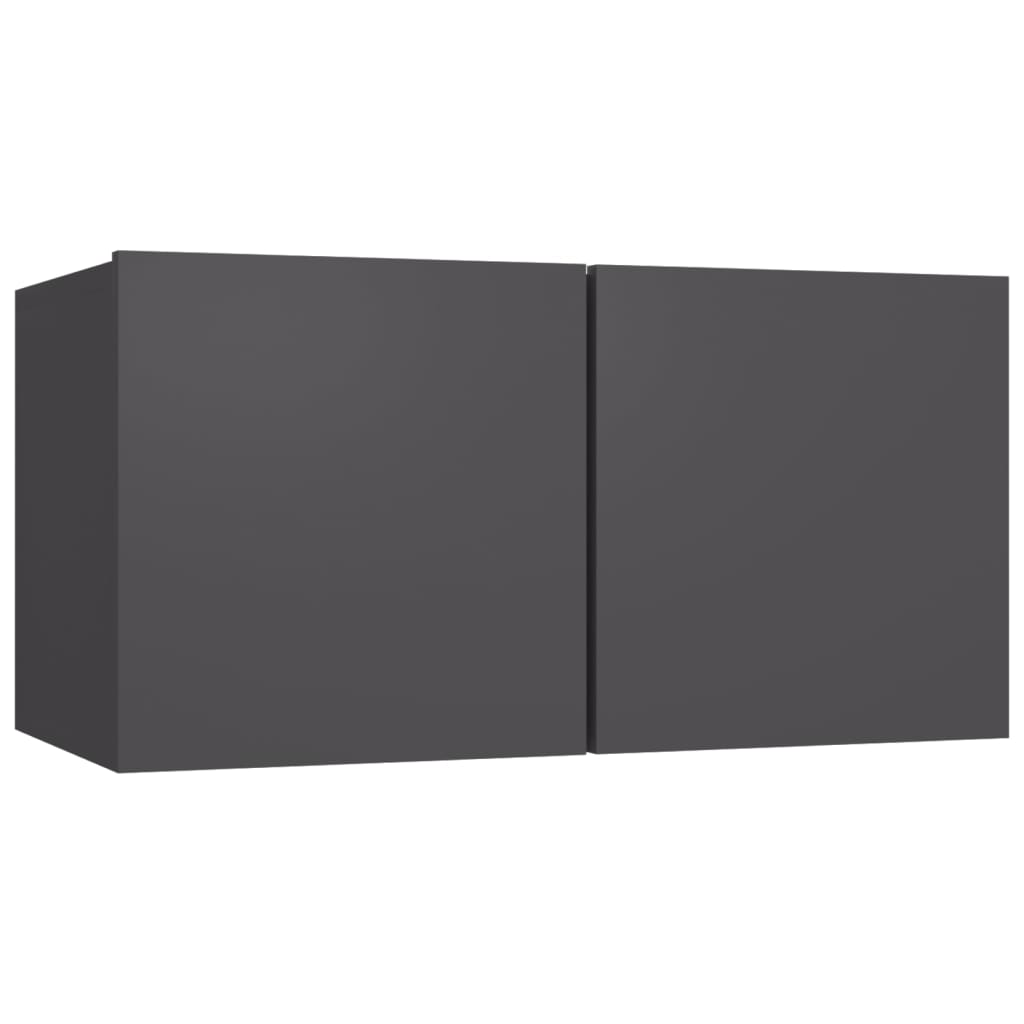 5-tlg. TV-Schrank-Set Grau Holzwerkstoff