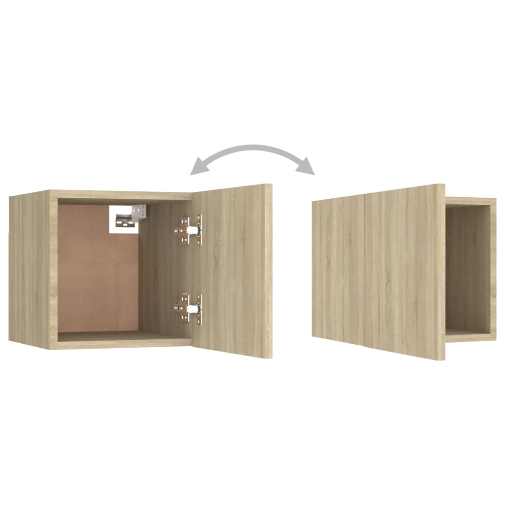 10-tlg. TV-Schrank-Set Sonoma-Eiche Holzwerkstoff