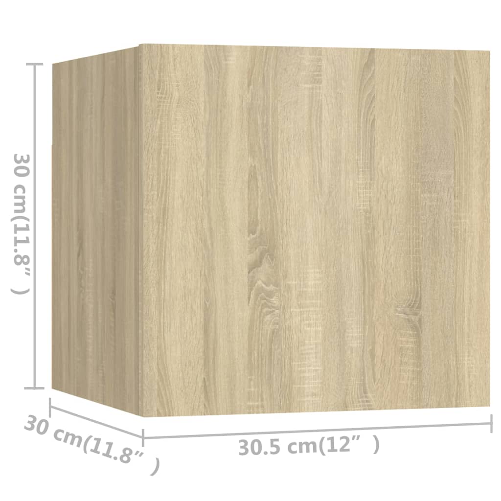 10-tlg. TV-Schrank-Set Sonoma-Eiche Holzwerkstoff