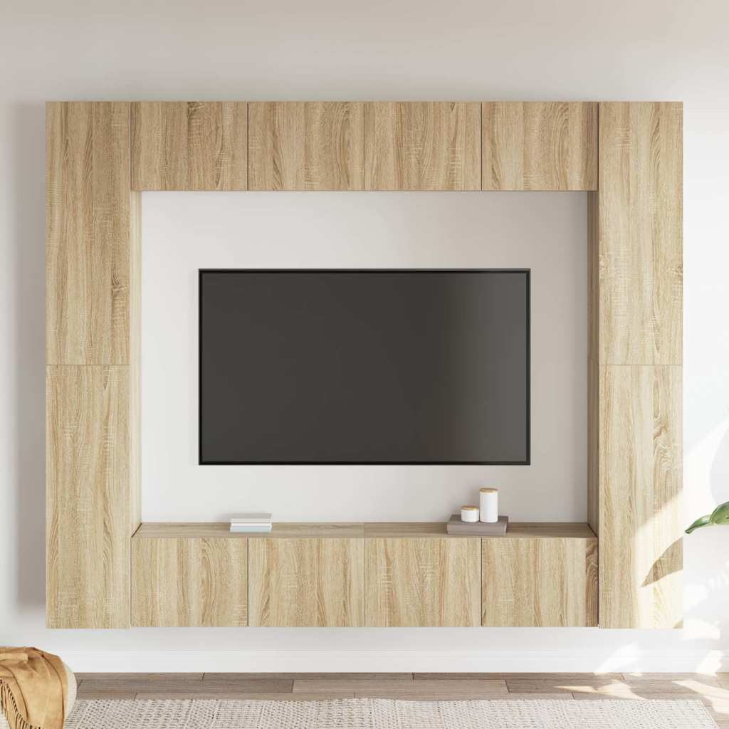 8-tlg. TV-Schrank-Set Sonoma-Eiche Holzwerkstoff
