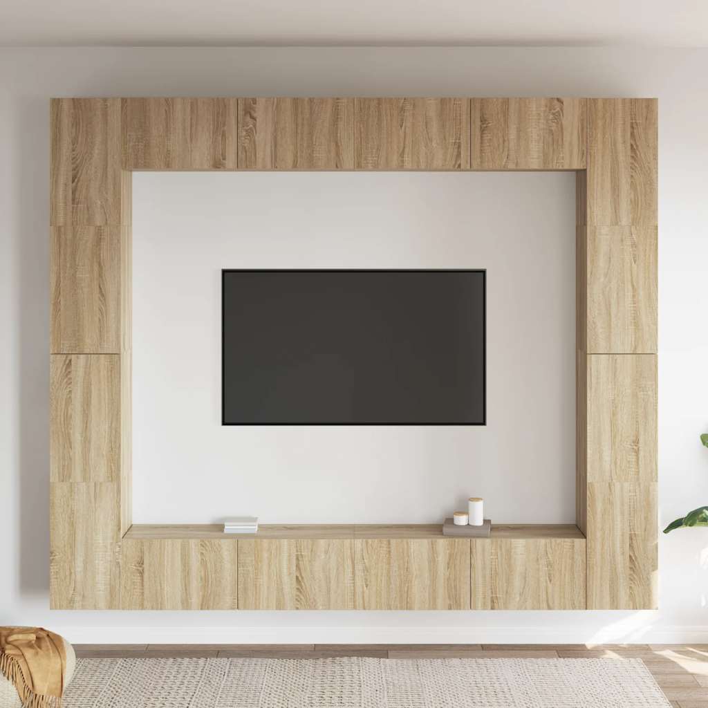 8-tlg. TV-Schrank-Set Sonoma-Eiche Holzwerkstoff