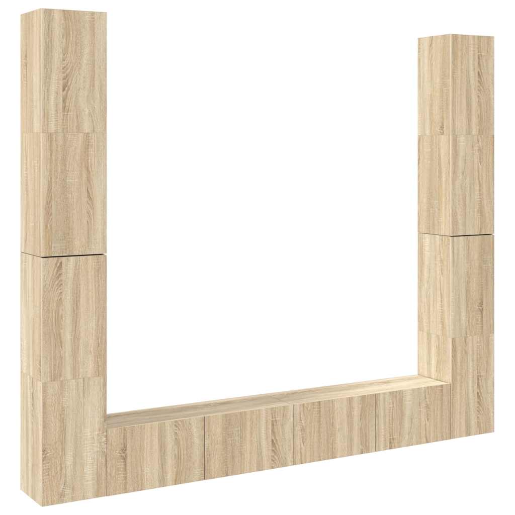 6-tlg. TV-Schrank-Set Sonoma-Eiche Holzwerkstoff