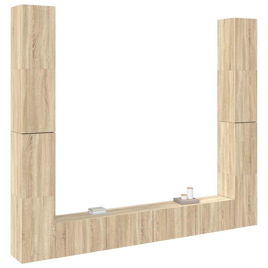 6-tlg. TV-Schrank-Set Sonoma-Eiche Holzwerkstoff
