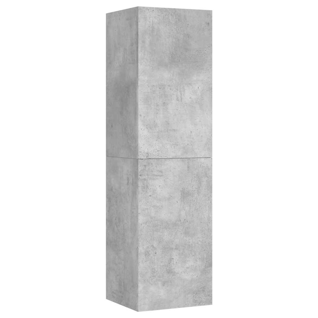4-tlg. TV-Schrank-Set Betongrau Holzwerkstoff