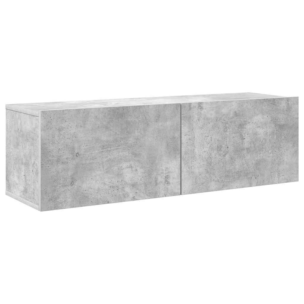 8-tlg. TV-Schrank-Set Betongrau Holzwerkstoff
