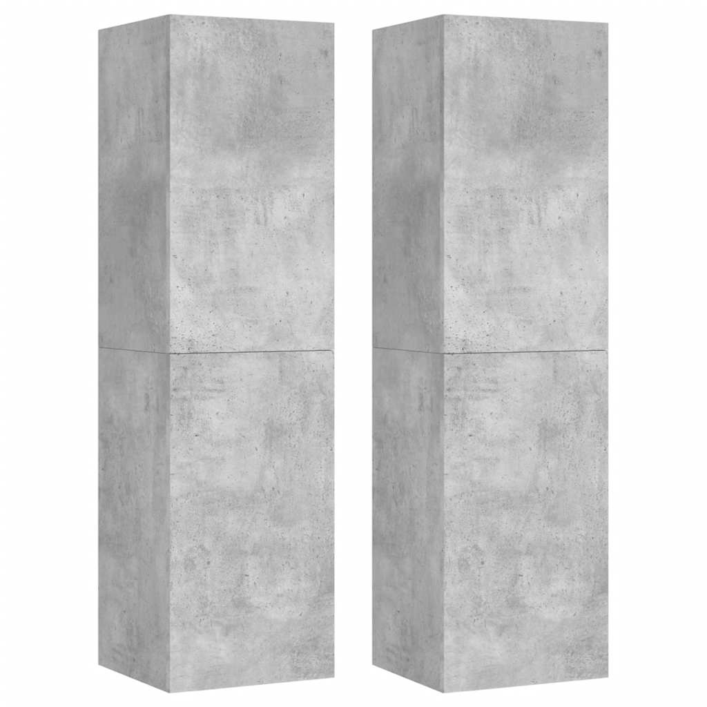 8-tlg. TV-Schrank-Set Betongrau Holzwerkstoff