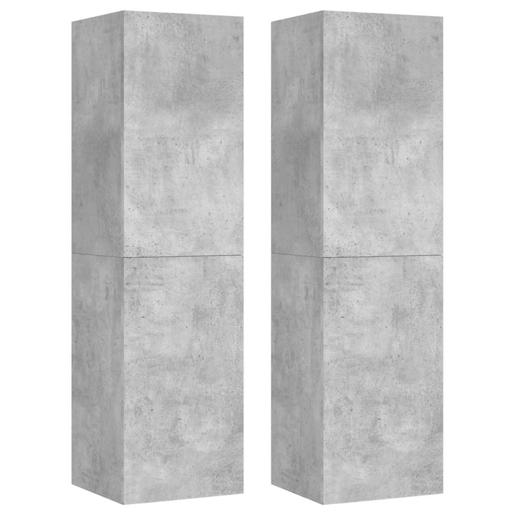 3-tlg. TV-Schrank-Set Betongrau Holzwerkstoff
