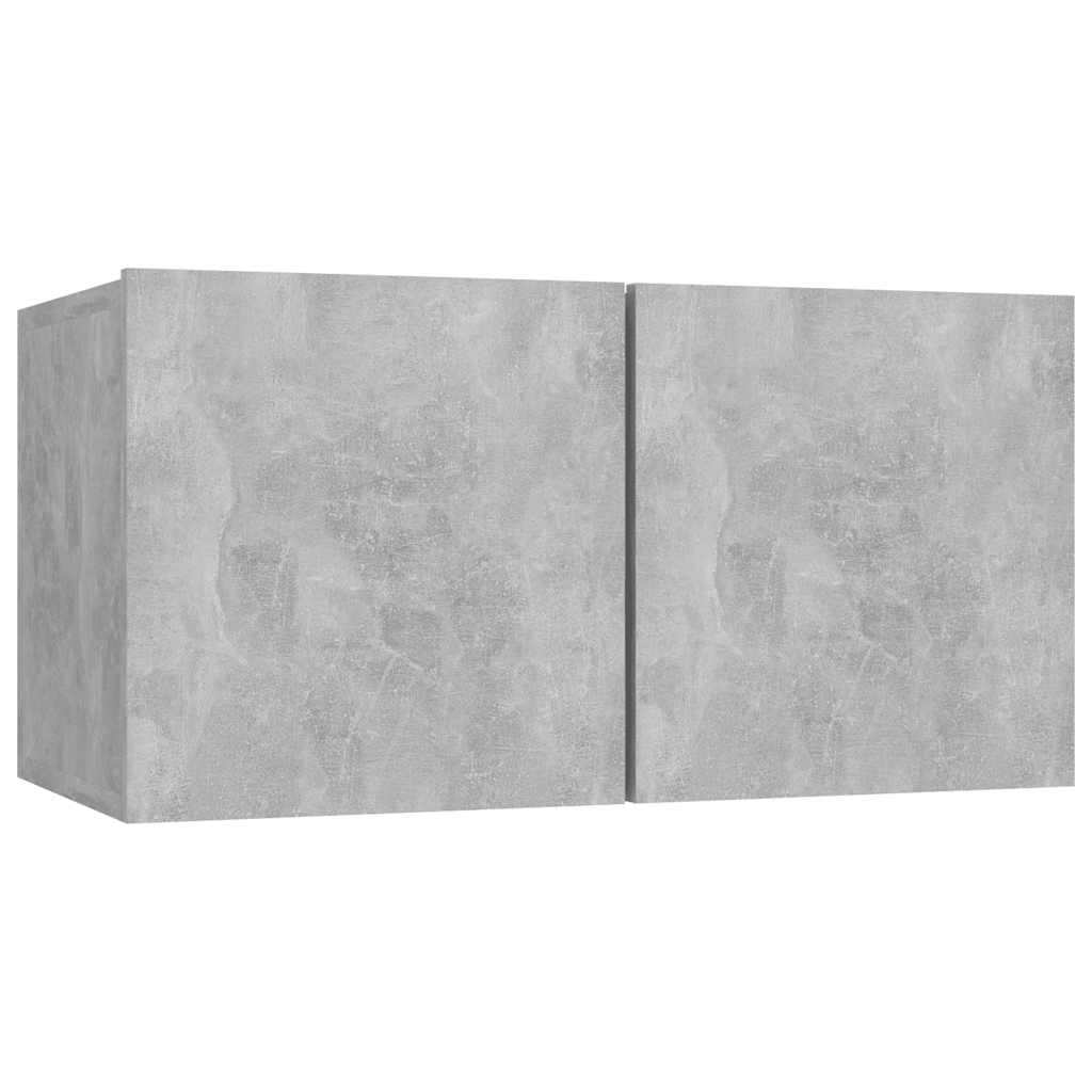 7-tlg. TV-Schrank-Set Betongrau Holzwerkstoff