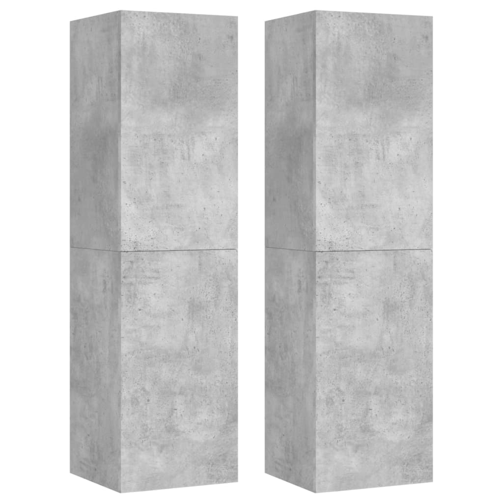 4-tlg. TV-Schrank-Set Betongrau Holzwerkstoff