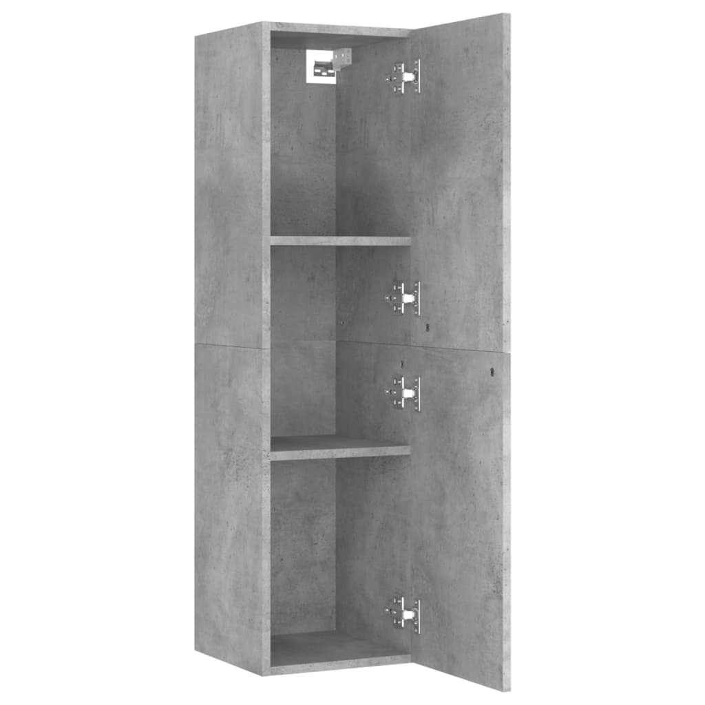 4-tlg. TV-Schrank-Set Betongrau Holzwerkstoff