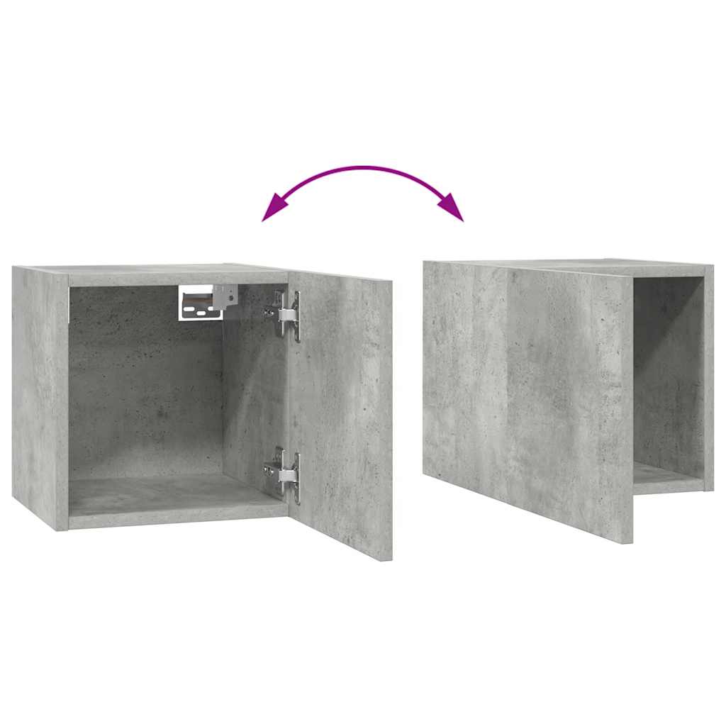 8-tlg. TV-Schrank-Set Betongrau Holzwerkstoff