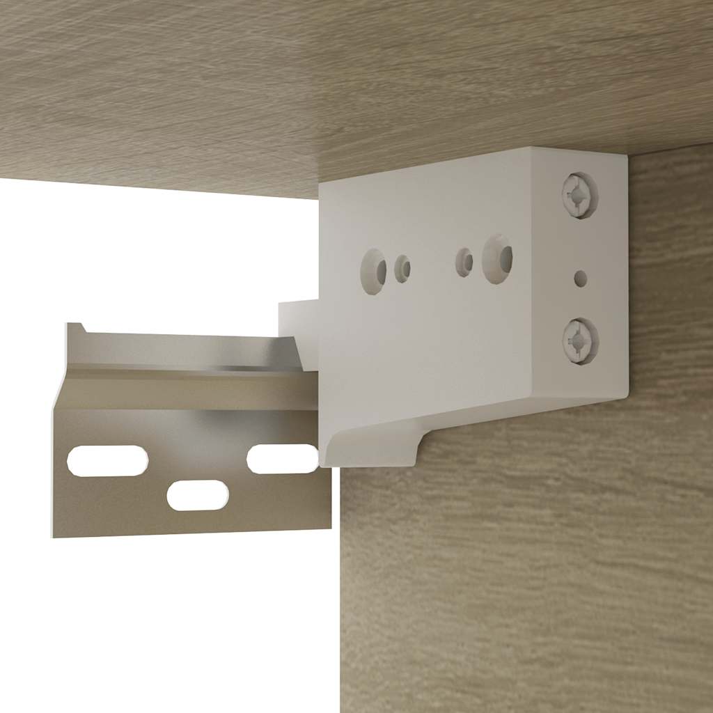 3-tlg. TV-Schrank-Set Weiß Sonoma-Eiche Holzwerkstoff