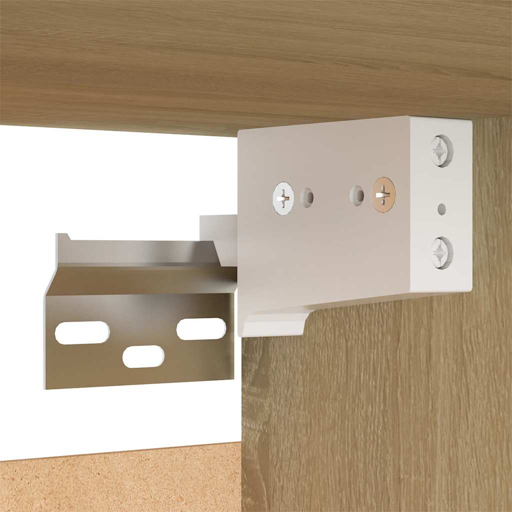 3-tlg. TV-Schrank-Set Weiß Sonoma-Eiche Holzwerkstoff