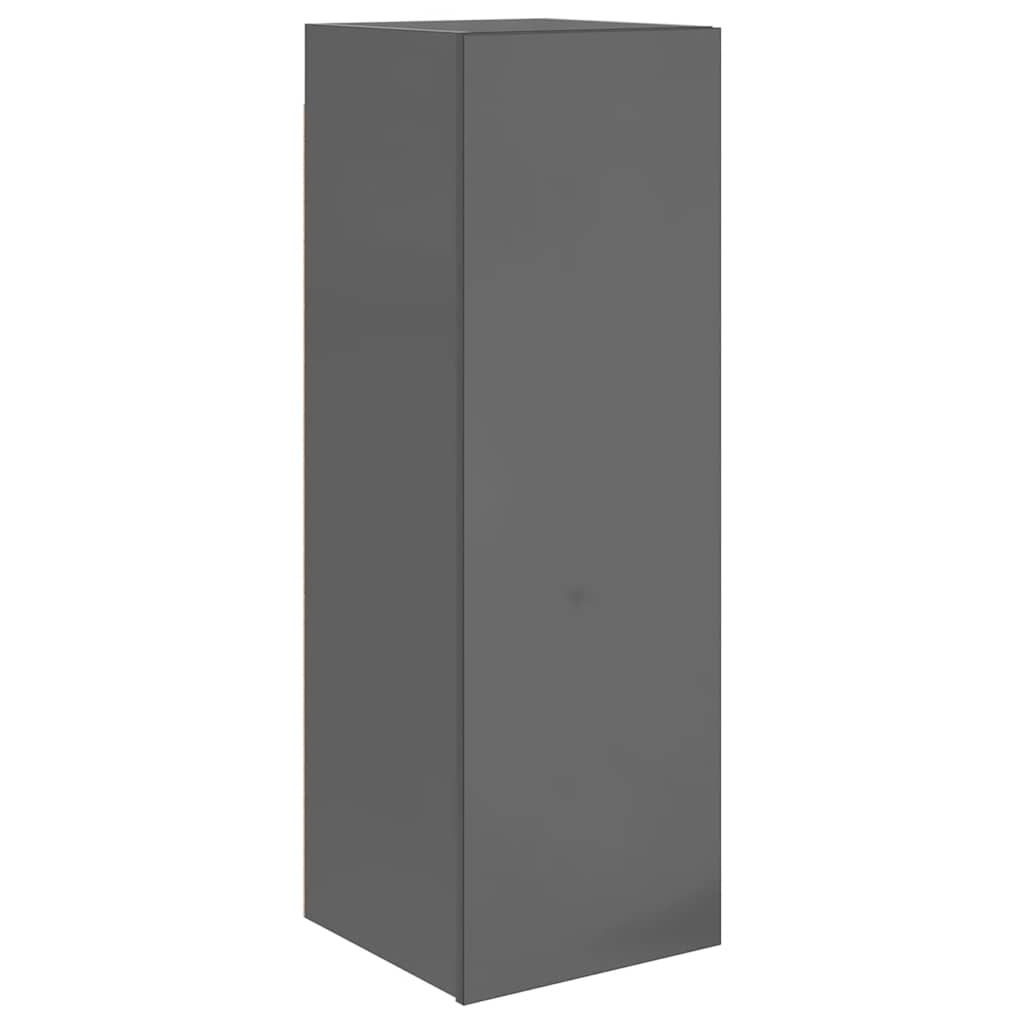 10-tlg. TV-Schrank-Set Hochglanz-Grau Holzwerkstoff