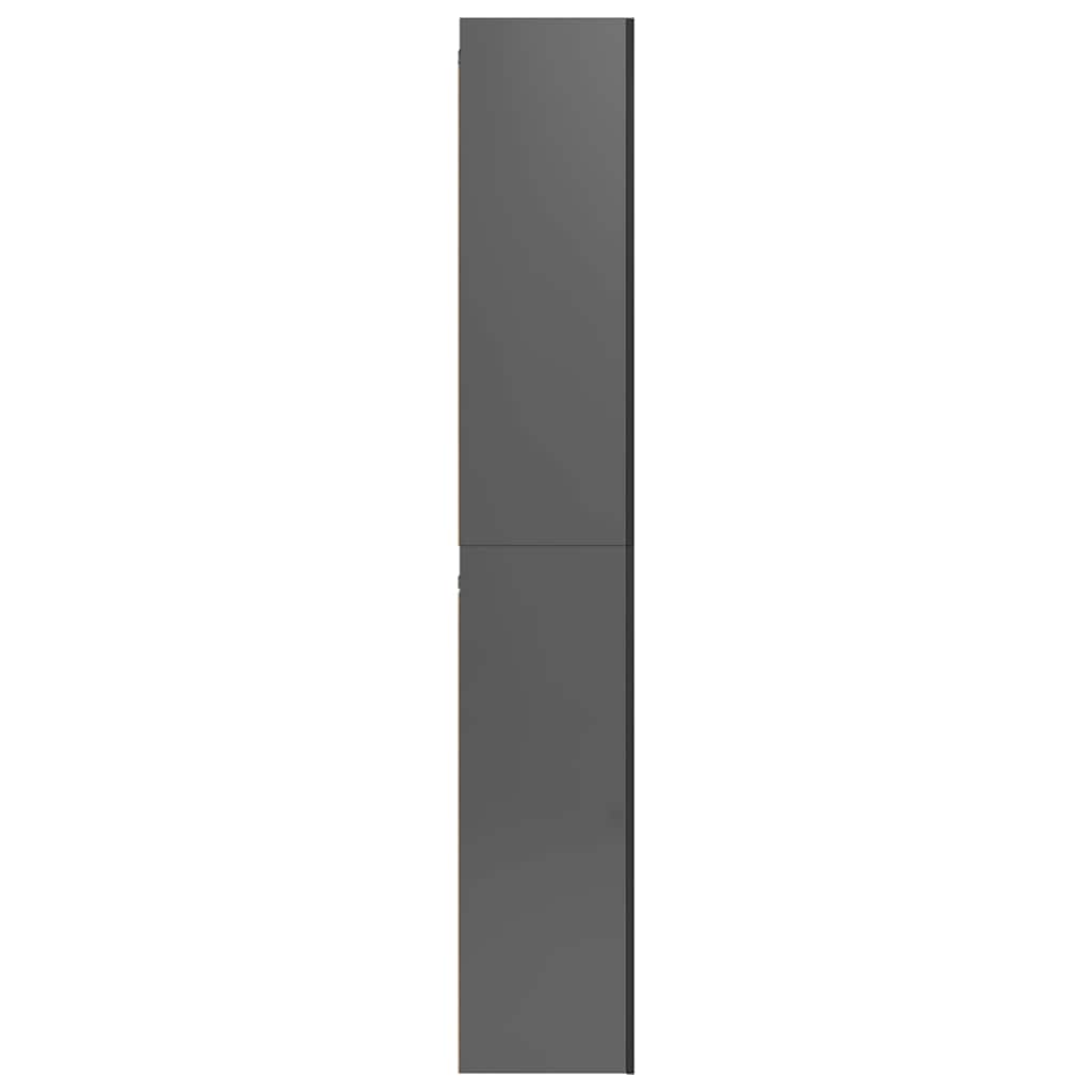 10-tlg. TV-Schrank-Set Hochglanz-Grau Holzwerkstoff