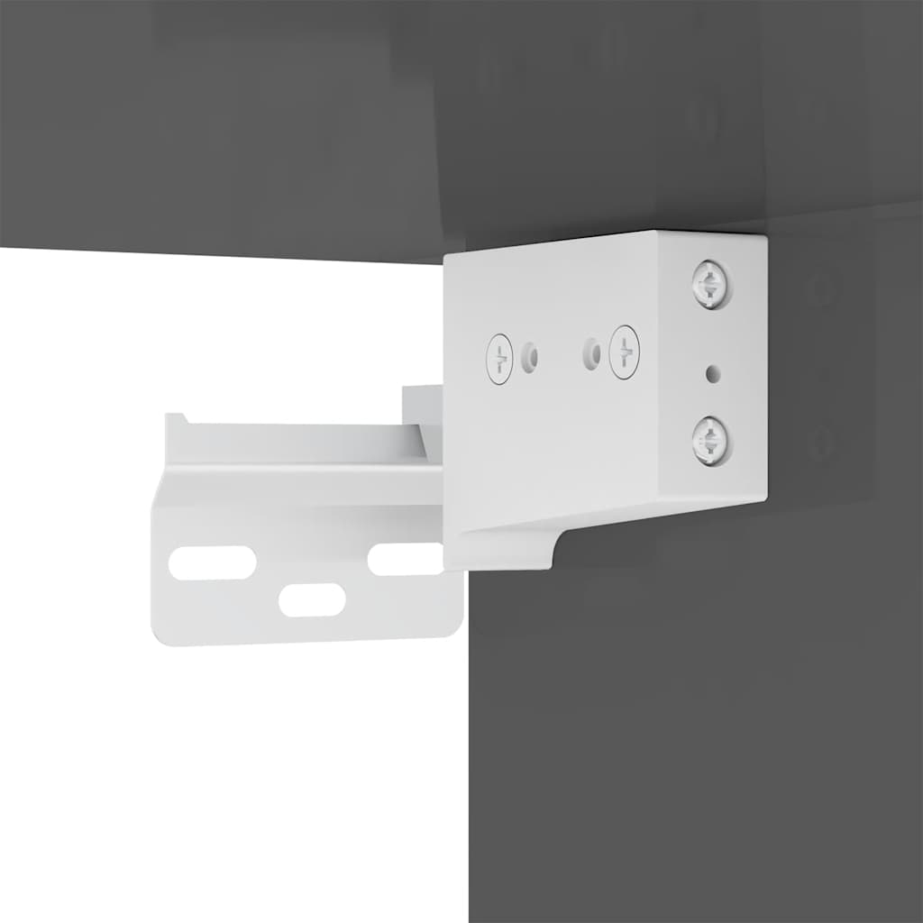 6-tlg. TV-Schrank-Set Hochglanz-Grau Holzwerkstoff