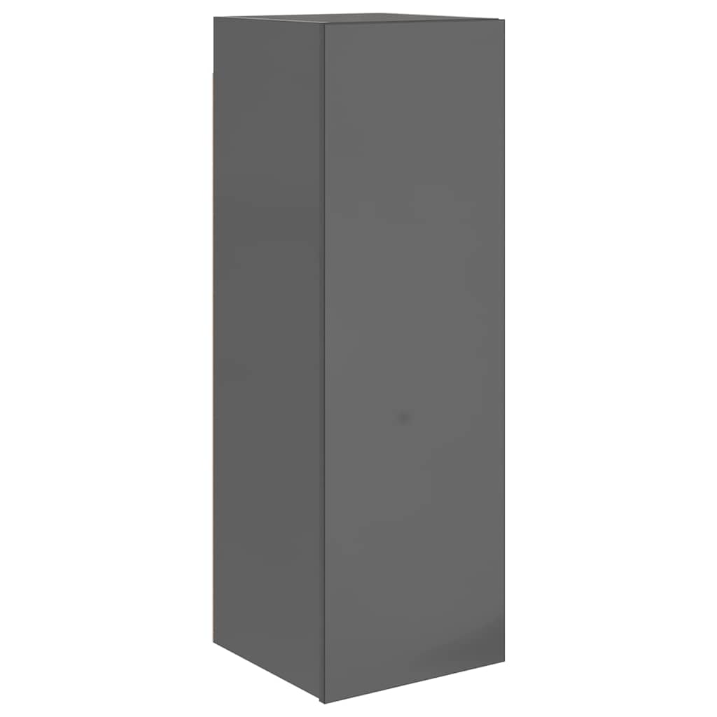 10-tlg. TV-Schrank-Set Hochglanz-Grau Holzwerkstoff