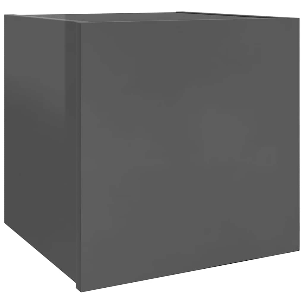 8-tlg. TV-Schrank-Set Hochglanz-Grau Holzwerkstoff